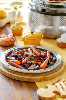 Seasonal vegetable cooked in the Cobb fry pan