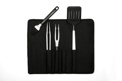 Open canvas roll showing Cobb Utensils